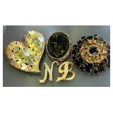 Vintage Signed Cadoro & Mamselle Brooch Lot,