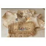 Vintage Embroidered & Lace Linens Including