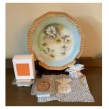 Vintage Czechoslovakia Hand-Painted Floral