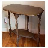 Vintage Colonial Revival Walnut Scalloped