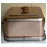 Vintage Mirro Aluminum Roll Top Cake Carrier with