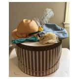 Vintage Frank Olive Natural Straw Fedora Hat with