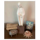 Vintage Miniature Piano business card holder with