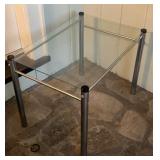 Modern Glass & Chrome Square Coffee Table