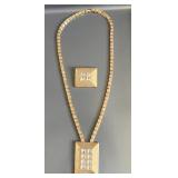 Vintage Signed Emmons Gold Tone Geometric