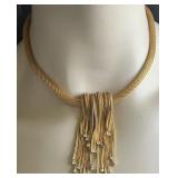 Unsigned Hattie Carnegie Style Gold Tone Mesh