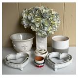 Camark Pottery Planter, Made in Italy Relief