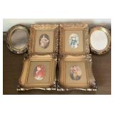 2 Vintage Ornate Gold-Tone Syroco Style Framed