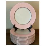 12 Vintage Castleton China Shell Pink Silver