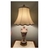 Vintage Capodimonte Style Porcelain Table Lamp w/