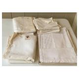 Portuguese Hand-Embroidered Linen Tablecloth &