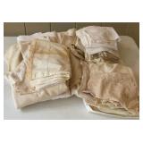 Large Lot of Vintage Linens, Damask Napkins,
