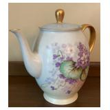 Vintage Hertel-Jacob, Hand-Painted Violet Floral