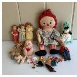 Vintage Raggedy Ann Doll, Corn Husk Dolls, New