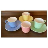 Vintage Pastel Ribbed Demitasse tea Cup &