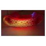 Vintage UV Glow Ruby Red Pressed Glass Banana