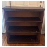 Vintage Metal 3-Drawer Filing Cabinet & Walnut
