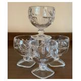 20 Vintage Indian Glass Oleander Willow Clear