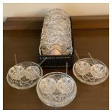 6 Vintage Anchor Hocking Prescut Star of David