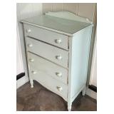 Vintage Painted Cottage Chest of Drawers with