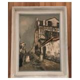 Vintage Maurice Utrillo 'Walled Street' Framed