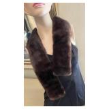 Vintage Dark Brown Mink Fur Collar / Stole ï¿½ Mid