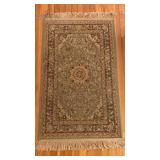 Hand-Knotted Persian Style Wool Accent Rug Floral