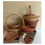 Large Lot of Assorted Wicker Baskets and Waste