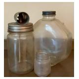 Vintage UV Glow Vaseline Glass Embossed Petroleum