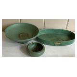 Vintage Haeger Green Art Pottery Flower-Ware