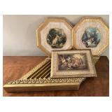 Italian Florentine Style Wall Plaques & Gilt