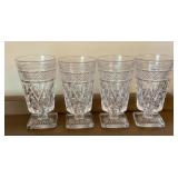 4 Imperial Glass Cape Cod Footed Tumblers with