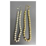 2 Vintage Whiting & Davis Mesh Ball Bead
