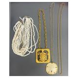 Turtle Pendant Necklace , Hong Kong Sand Dollar