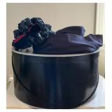 Vintage Valerie Modes Black Satin Draped Turban