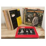 Vintage LP Record Collection Featuring Johnny