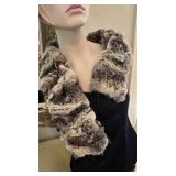 Vintage Fur Stole Wrap Collar Scarf-