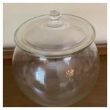 Vintage Clear Glass Apothecary Candy Cookie Jar