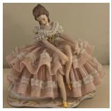 Aelteste Volkstedt Style Seated Lace Ballerina 5