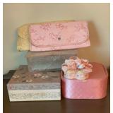 Vintage & Modern Jewelry Boxes, Travel Cases,