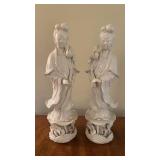 Pair Vintage Chinese Blanc de Chine Style