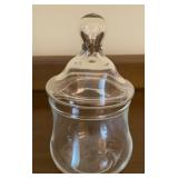 Vintage UV Glow Clear Lead Crystal Covered Vanity