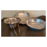 Vintage WMF Ikora silver-plated footed candy dish