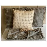 Boho Silk Decorative Pillows & Throw Set