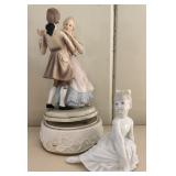 Porcelain Ballerina Figurine & Courting Couple