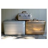 3 Vintage Halliburton Aluminum Luggage Suitcases