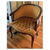 Vintage French Provincial Tufted Accent Chair w/