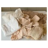 Lot of Vintage Crochet, Lace & Decorative Table