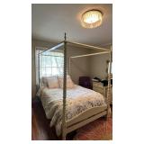 French Country Full Poster Bed with Spiral Turned