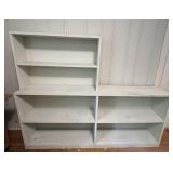 Large Painted Open Display Shelf & Bookcase